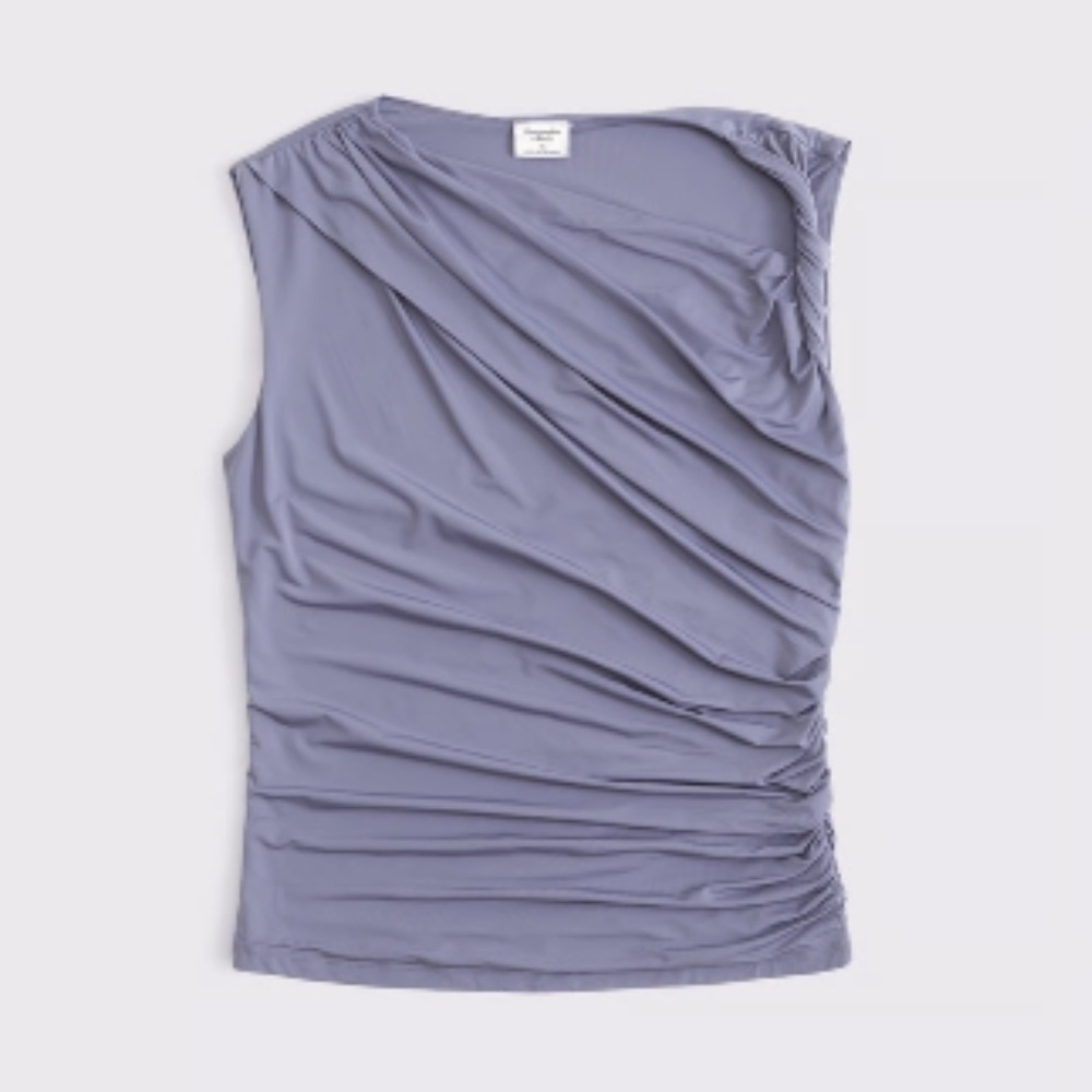 Abercrombie & Fitch Lavender Draped Sleeveless Top